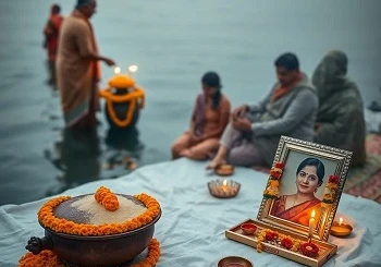 Post-cremation ritual instructions (Asthi Visarjan, Tehravin, etc.)